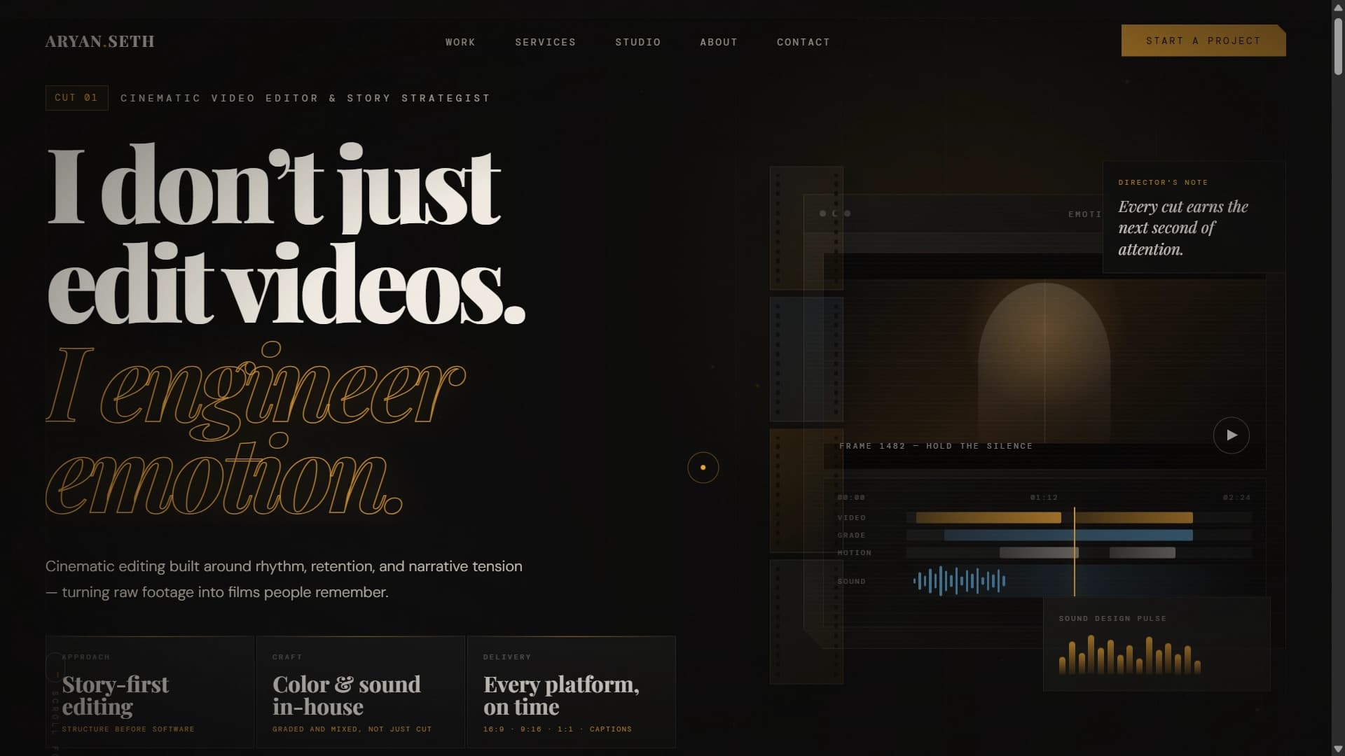 Aryan Seth — a live website built by Spectre Studio
